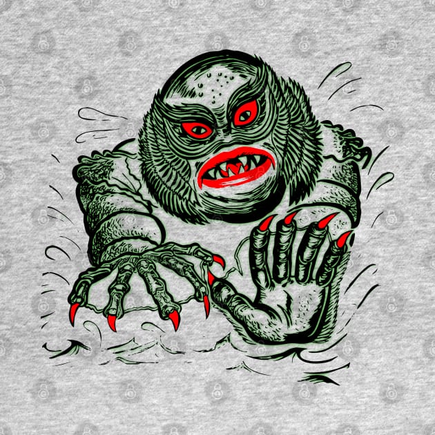 Vintage Halloween lagoon monster by UnlovelyFrankenstein